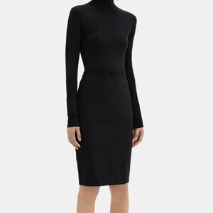 Theory black wool suit skirt